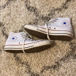 White leather converse all star